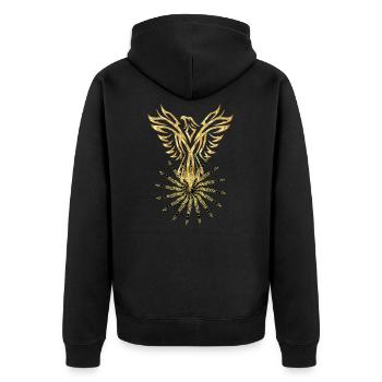 Clarinette Phoenix - Veste à capuche bio Premium Unisexe - noir - Dos - Nico (187cm)