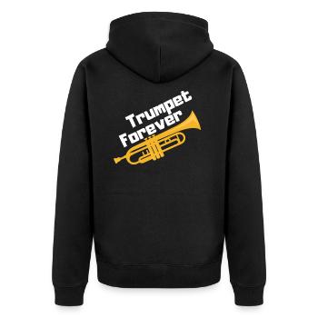 Trumpet Forever Trumpet Forever - Veste à capuche bio Premium Unisexe - noir - Dos - Nico (187cm)