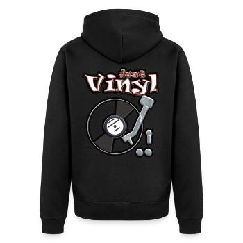 Juste vinyle turntable metallic - Veste à capuche bio Premium Unisexe - noir - Dos - Nico (187cm)