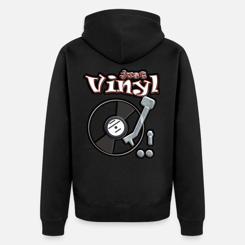 Juste vinyle turntable metallic - Veste à capuche bio Premium Unisexe - noir