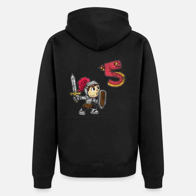 5e anniversaire des chevaliers - Veste à capuche bio Premium Unisexe - noir