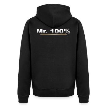 M. 100 % - Perfectionniste - Veste à capuche bio Premium Unisexe - noir - Dos - Nico (187cm)