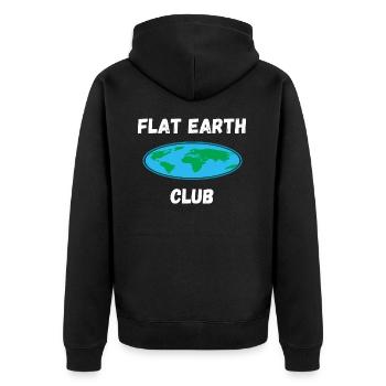 Flat Earth Club - Veste à capuche bio Premium Unisexe - noir - Dos - Nico (187cm)
