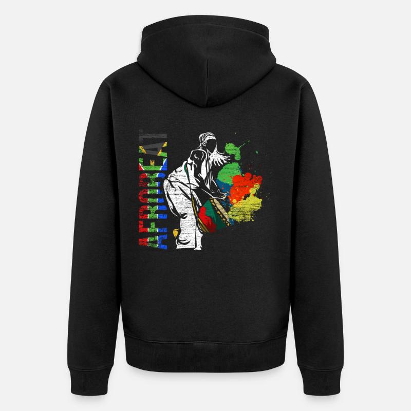 Afrobeat Reggae Afro Beat - Veste à capuche bio Premium Unisexe - noir
