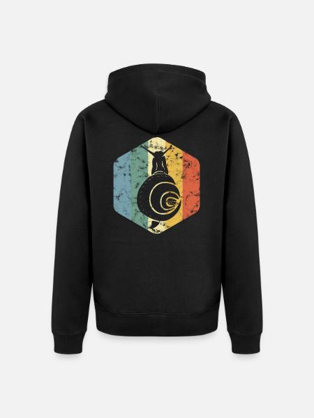 Cool snail shell snail gift - Unisex Premium Organic Zip Hoodie - black