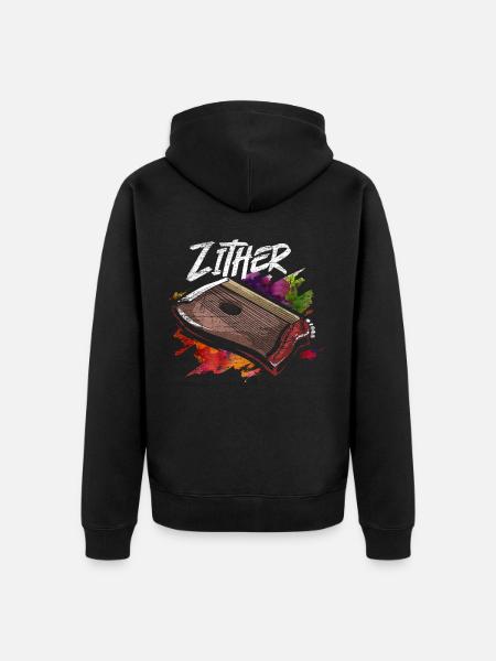 Zither - Unisex Premium Bio Zip Hoodie - Schwarz