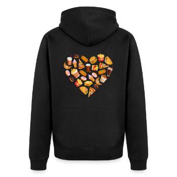 Fast Food Love - Veste à capuche bio Premium Unisexe - noir - Dos - Nico (187cm)