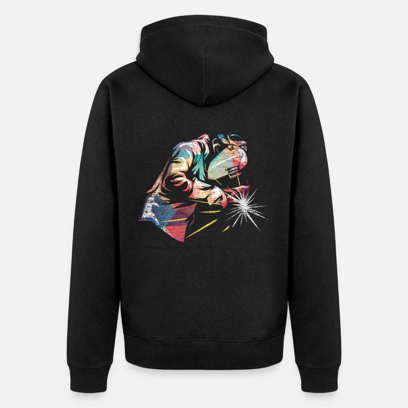 Soudeur profession de soudage - Veste à capuche bio Premium Unisexe - noir