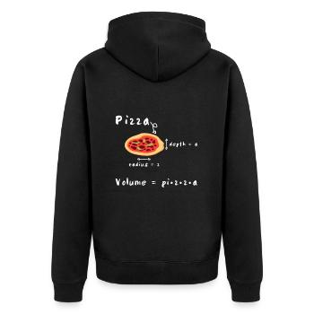 Formule pizza maths maths cadeau chemise amusante - Veste à capuche bio Premium Unisexe - noir - Dos - Nico (187cm)