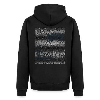Snowkiting Kiteboarden - Unisex Premium Bio Zip Hoodie - Schwarz - Hinten - Nico (187cm)