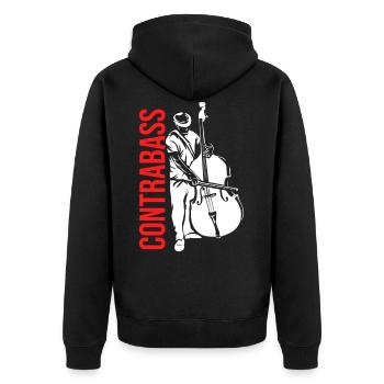 Musicien de contrebasse - Veste à capuche bio Premium Unisexe - noir - Dos - Nico (187cm)