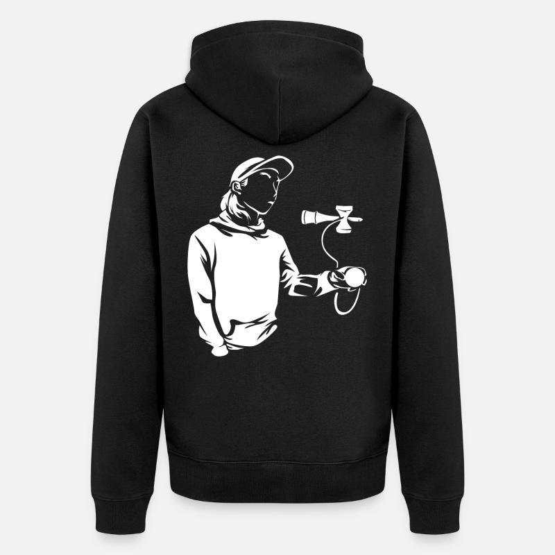 Jeu d'adresse Kendama - Veste à capuche bio Premium Unisexe - noir