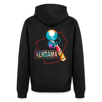 Kendama Japan Kromkendama - Unisex Premium Organic Zip Hoodie - black - Back - Nico (187cm)