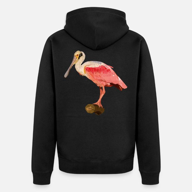 Spatule rose - Veste à capuche bio Premium Unisexe - noir