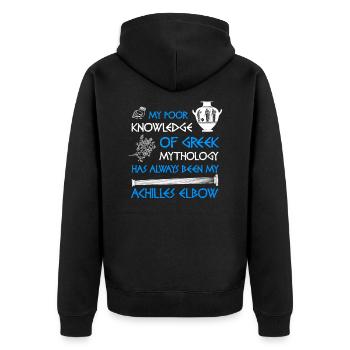 Achilles heel Greek Mythology Greece - Unisex Premium Organic Zip Hoodie - black - Back - Nico (187cm)