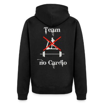 Équipe sans cardio - Veste à capuche bio Premium Unisexe - noir - Dos - Nico (187cm)