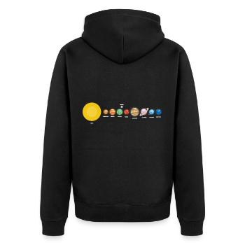 Astronomie Système Solaire Univers Voyage Spatial - Veste à capuche bio Premium Unisexe - noir - Dos - Nico (187cm)