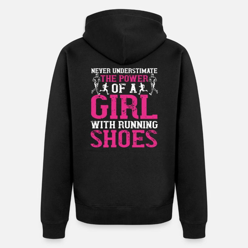 Course jogging course - Veste à capuche bio Premium Unisexe - noir