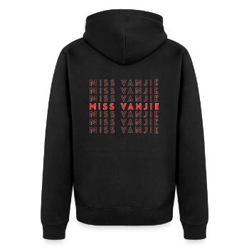 Miss Vanjie Drag Queen LGBT Geschenk Pride LGBTQ - Unisex Premium Bio Zip Hoodie - Schwarz - Hinten - Nico (187cm)