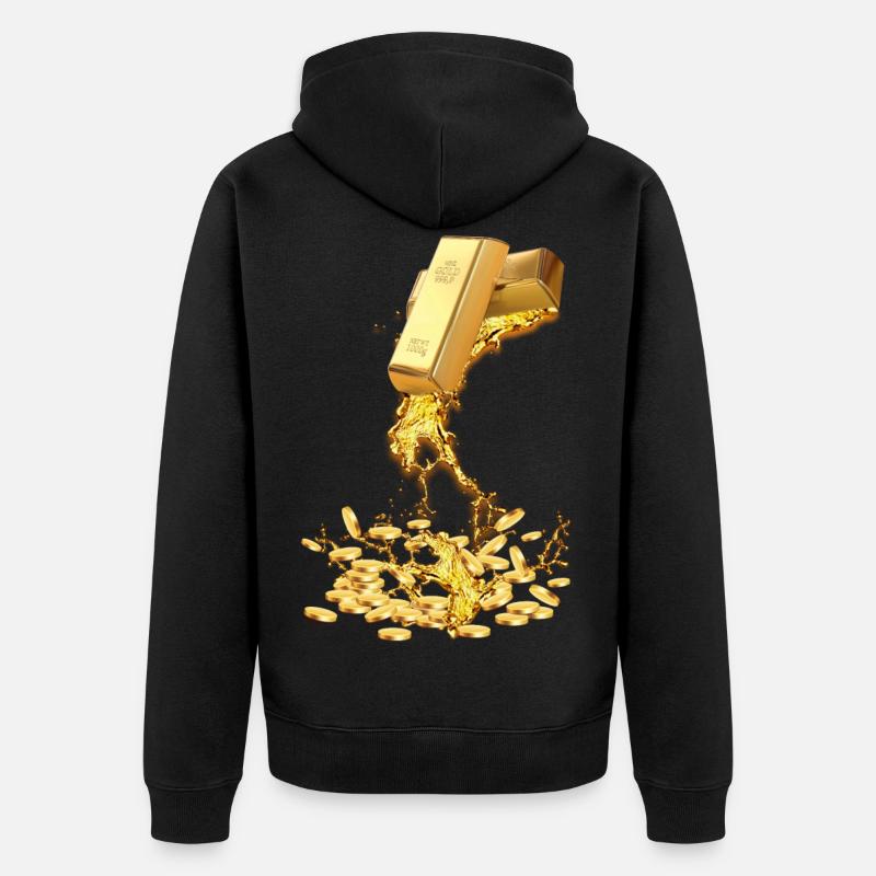 Melting Gold - Veste à capuche bio Premium Unisexe - noir