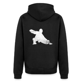 Tai chi martial art - Unisex Premium Organic Zip Hoodie - black - Back - Nico (187cm)