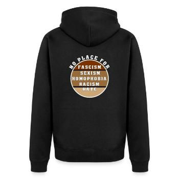 Gegen Rechts Antifa Rassismus Gegen AFD LGBTQIA - Veste à capuche bio Premium Unisexe - noir - Dos - Nico (187cm)
