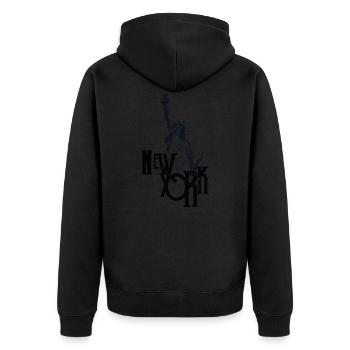 New York City Apparel Design avec Statue Liberty - Veste à capuche bio Premium Unisexe - noir - Dos - Nico (187cm)