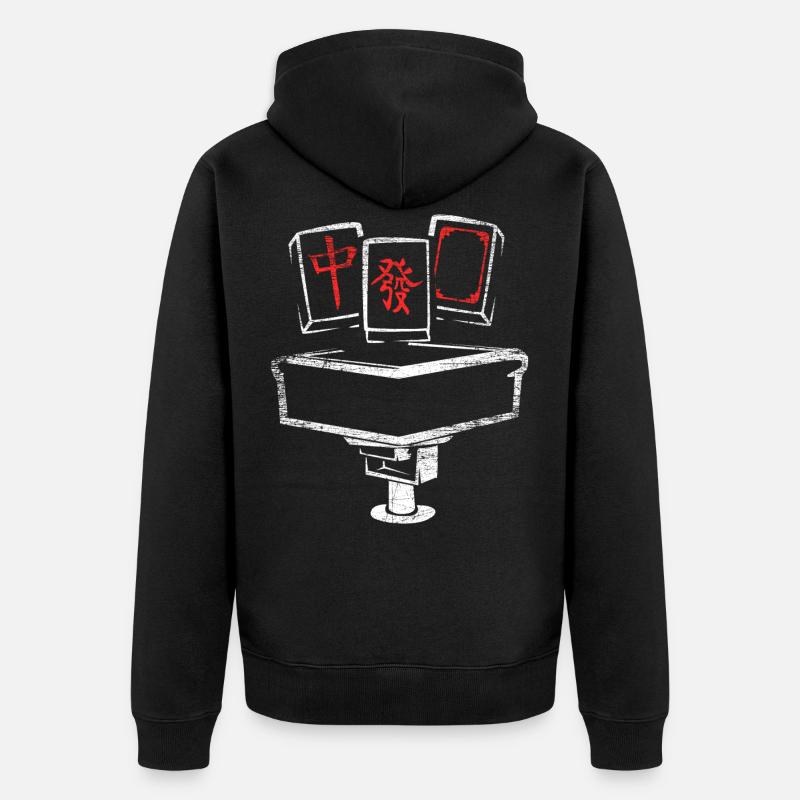 Mahjong - Veste à capuche bio Premium Unisexe - noir