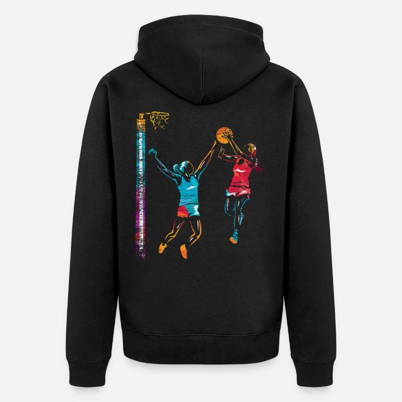 Netball - Veste à capuche bio Premium Unisexe - noir