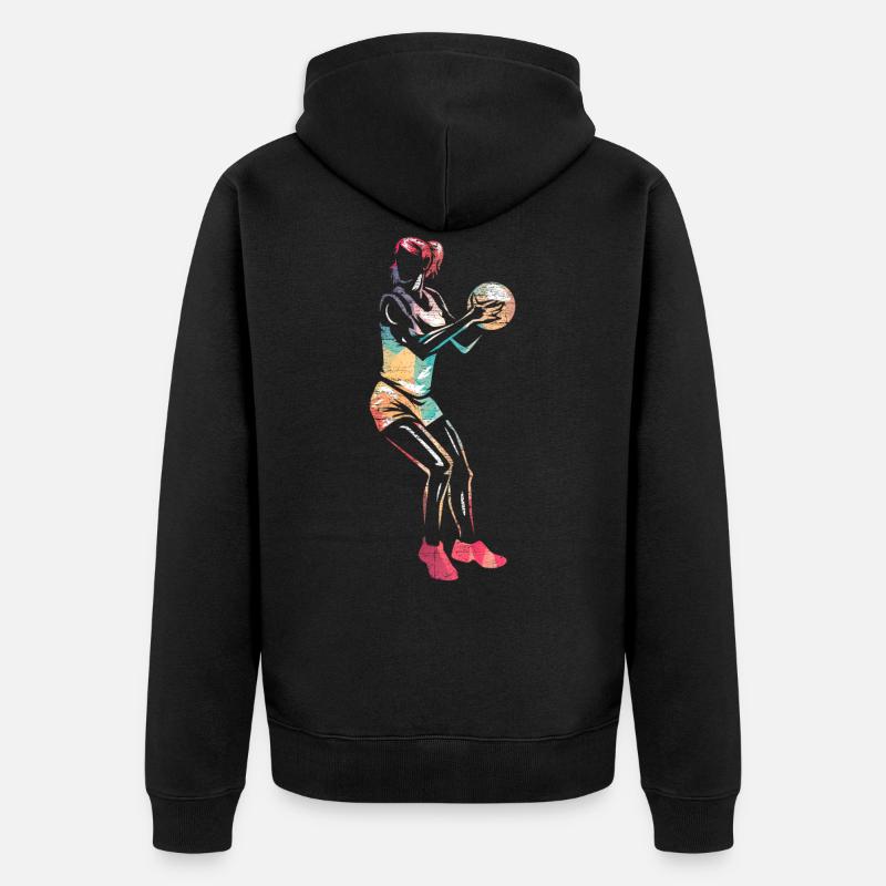 Netball - Veste à capuche bio Premium Unisexe - noir