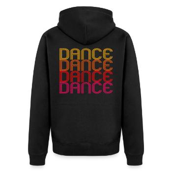 DANCE - Unisex Premium Bio Zip Hoodie - Schwarz - Hinten - Nico (187cm)