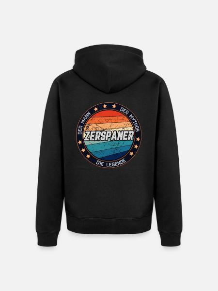 Zerspanungsmechaniker Dreher Fräser Geschenk - Unisex Premium Bio Zip Hoodie - Schwarz