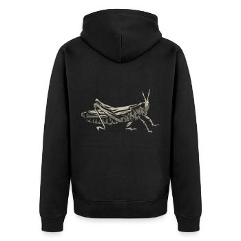 Large swamp locust - Unisex Premium Organic Zip Hoodie - black - Back - Nico (187cm)
