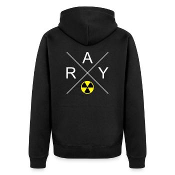 X-Ray - Radiologen & Röntgentechniker Geschenk - Unisex Premium Bio Zip Hoodie - Schwarz - Hinten - Nico (187cm)