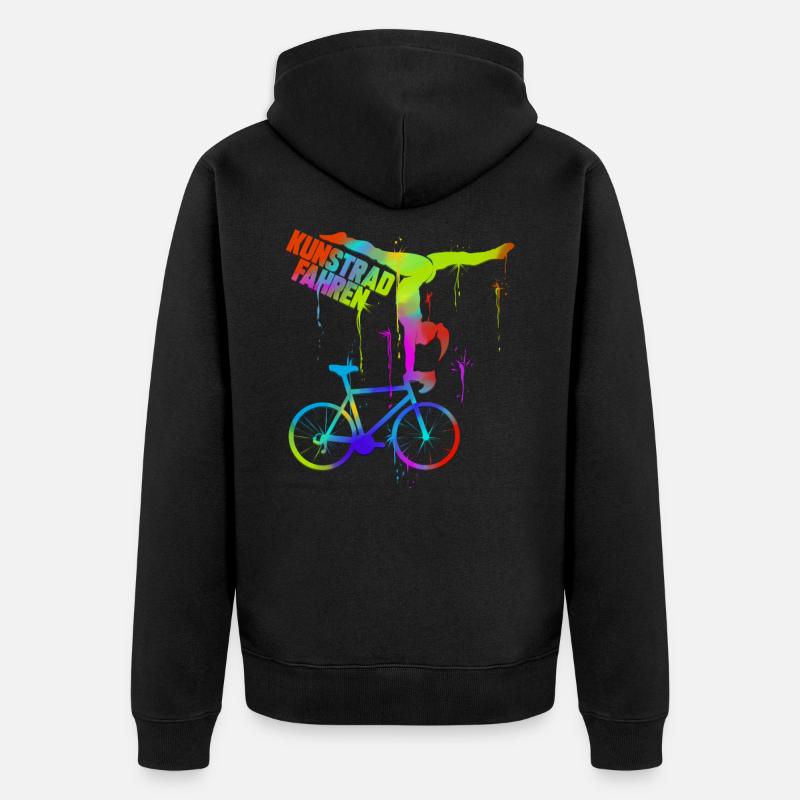 Kunstradfahrer und Radfahrer Geschenk - Unisex Premium Bio Zip Hoodie - Schwarz