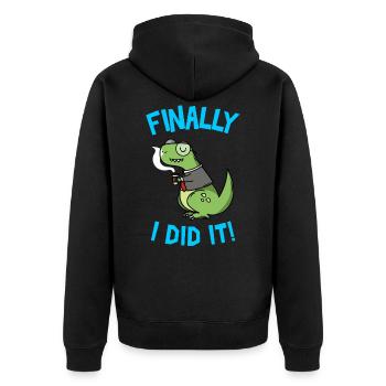 Coffee Kaffee Duft Pause Büro Kollegen Arbeit - Unisex Premium Bio Zip Hoodie - Schwarz - Hinten - Nico (187cm)