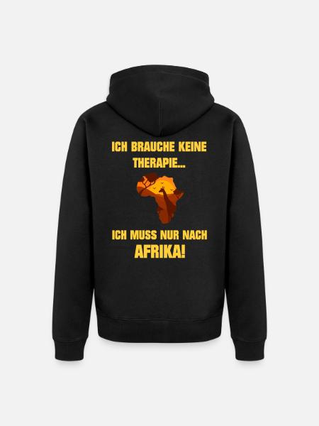 Afrika - Unisex Premium Bio Zip Hoodie - Schwarz