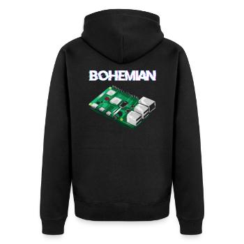 Programmeur informaticien Bohemian Raspberry Pi - Veste à capuche bio Premium Unisexe - noir - Dos - Nico (187cm)