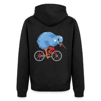 Vélo Kiwi - Veste à capuche bio Premium Unisexe - noir - Dos - Nico (187cm)