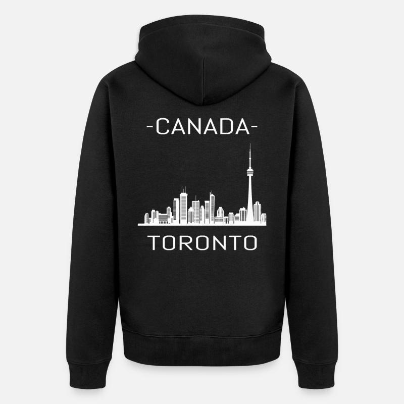 Toits de Toronto - Veste à capuche bio Premium Unisexe - noir