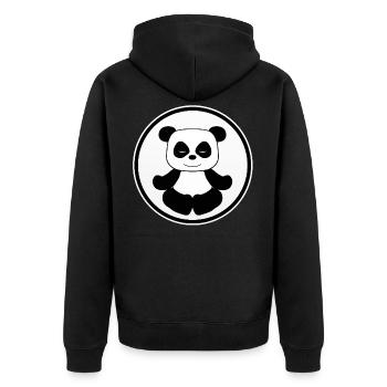 Panda - Veste à capuche bio Premium Unisexe - noir - Dos - Nico (187cm)