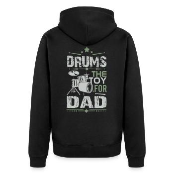 Papa de batterie - Veste à capuche bio Premium Unisexe - noir - Dos - Nico (187cm)