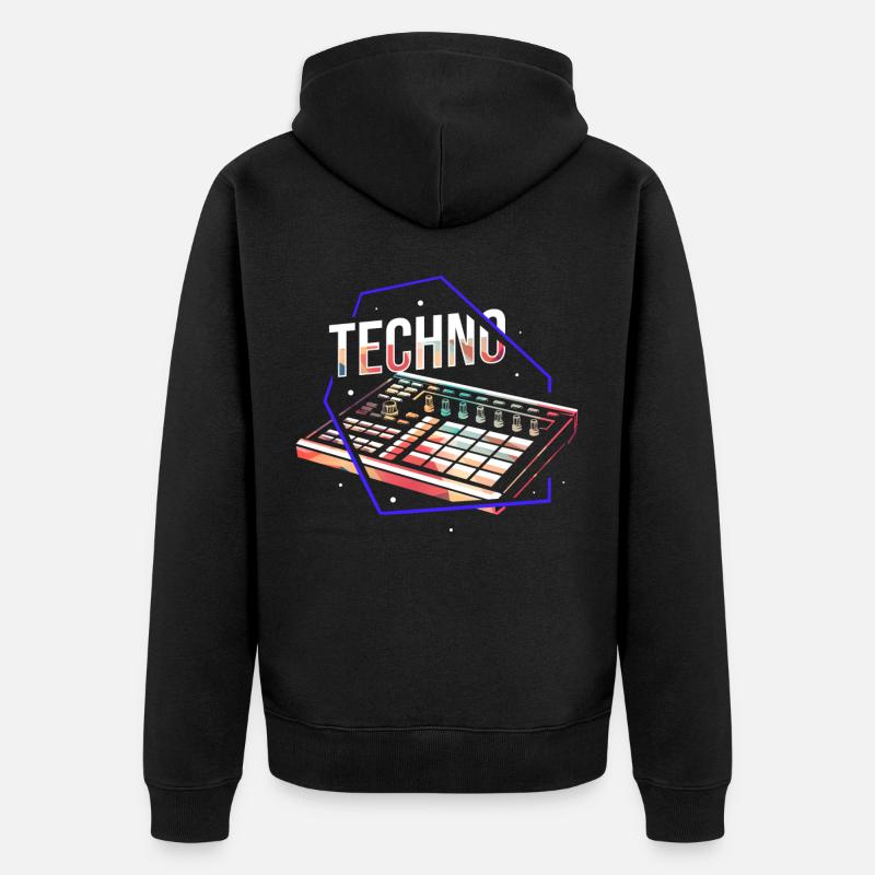 Techno - Veste à capuche bio Premium Unisexe - noir