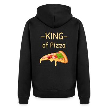 Roi de la pizza - Veste à capuche bio Premium Unisexe - noir - Dos - Nico (187cm)
