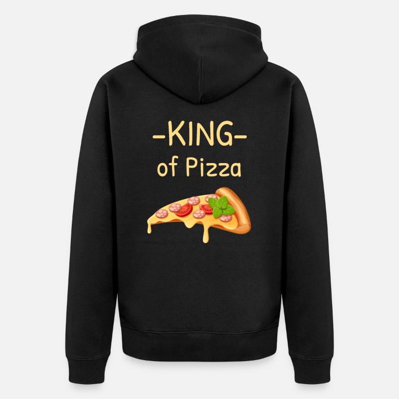Roi de la pizza - Veste à capuche bio Premium Unisexe - noir