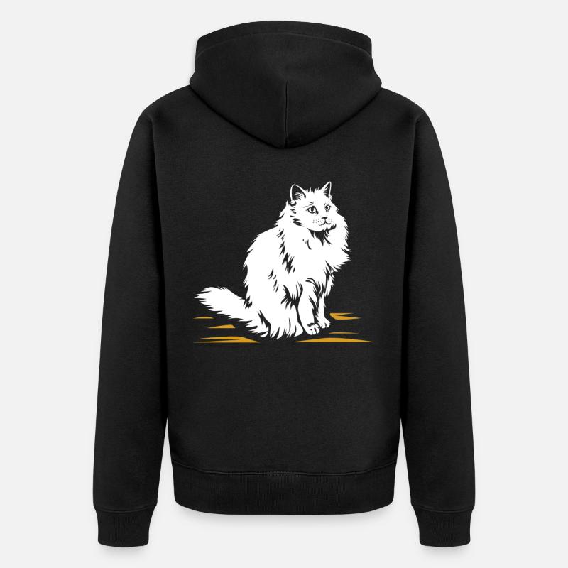 Chat Ragdoll - Veste à capuche bio Premium Unisexe - noir