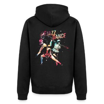 Jazz-Tanz - Unisex Premium Bio Zip Hoodie - Schwarz - Hinten - Nico (187cm)