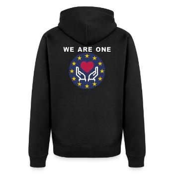 L'Europe ensemble, nous sommes forts! Nous sommes une seule UE! - Veste à capuche bio Premium Unisexe - noir - Dos - Nico (187cm)
