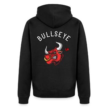 Œil de fléchette de Bullseye Dartfan - Veste à capuche bio Premium Unisexe - noir - Dos - Nico (187cm)