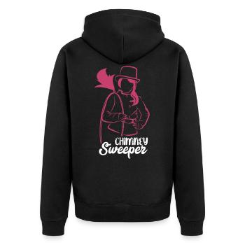 Chimney sweep - Unisex Premium Organic Zip Hoodie - black - Back - Nico (187cm)